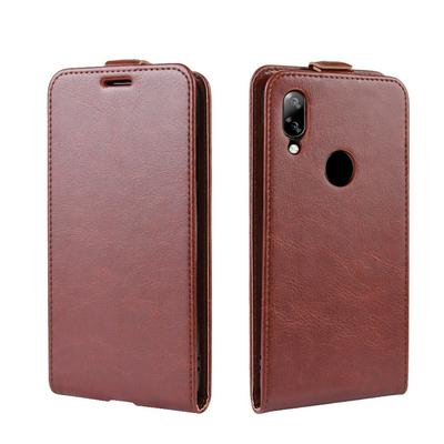 R64 Pattern Single Fold Edge Up and Down Vertical Flip PU Leather + Soft TPU with Card Slot and Magnetic Buckle Protective Case for Doogee Y8
