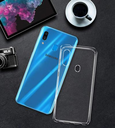 Anti-Scratch Shockproof Transparent Soft TPU Back Cover Case for Samsung Galaxy A30