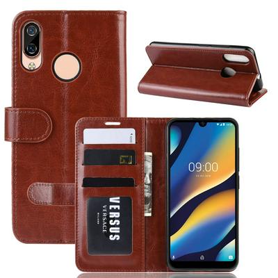 Wiko View 3 Lite Phone Case Dual-side Magnetic Buckle Horizontal Flip Leather Case Card Slots Wallet Photo Frame Phoen Case Cover for Wiko View 3 Lite with Phone Holder