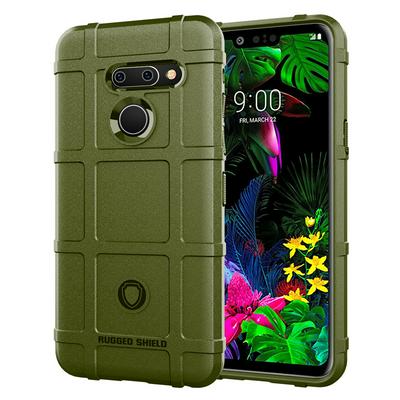 Rugged Shield Frosted Four Corners Airbag Design Non-Slip Soft TPU Back Cover Case for LG G8 ThinQ