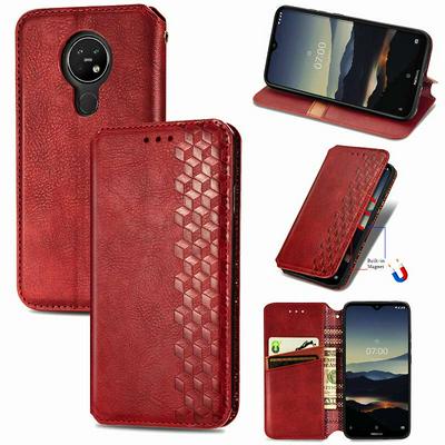 Fashion Magnetic Suction Folio Shockproof Scratch-proof Flip Protective PU Leather Wallet Phone Case for Nokia 3.4