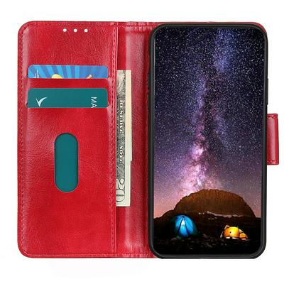 Solid Color Crazy Horse Pattern Scratch Resistant Shockproof PU Leather Wallet Phone Case with Card Slots for Sony Xperia 5 II 