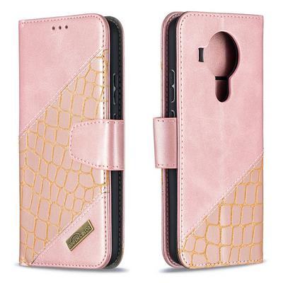For Nokia 5.4 Crocodile Print Leather Case Flip Wallet Case with Card Slots-BF04