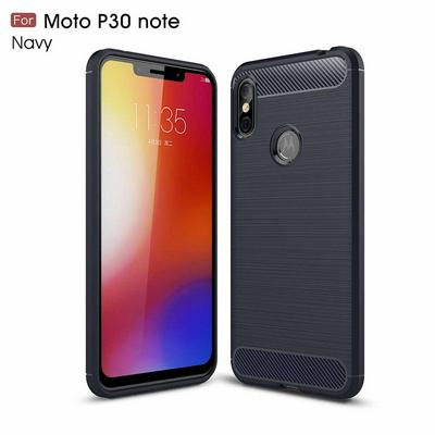 Brushed Texture Non-Slip Anti-Scratch Shockproof Soft TPU Back Cover Case for Motorola One Power(P30 Note)