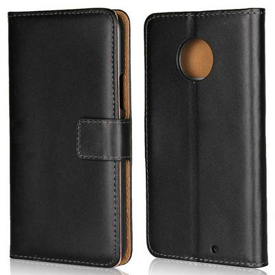 Solid Color Anti-scratch Genuine Leather + Soft TPU Case with Support Stand and Card Slots Wallet Case for Motorola Moto X4/ Moto X(4th Gen.)