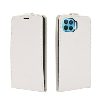 R64 Pattern Single Folded Edge Up and Down Flip Scratch Resistant PU Leather Wallet Phone Case for OPPO F17 Pro