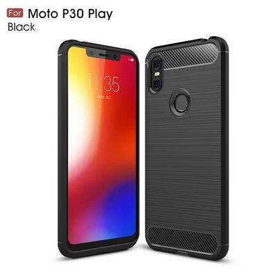 Brushed Texture Non-Slip Anti-Scratch Shockproof Soft TPU Back Cover Case for Motorola Moto One/ P30 Play