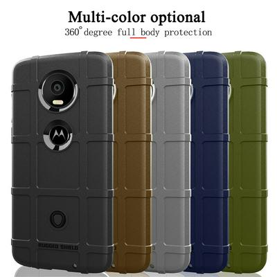 Anti-Fingerprint Anti-Slip Airbag Anti-Drop Heavy Armor Rugged Shield Matte TPU Back Cover Case for Motorola Moto Z4 / Z4 Play / Z4 Force