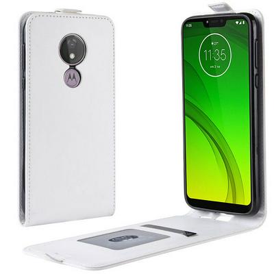 R64 Pattern Single Fold Edge Up and Down Vertical Flip PU Leather + Soft TPU with Card Slot and Magnetic Buckle Case for Motorola Moto G7 Power US Version