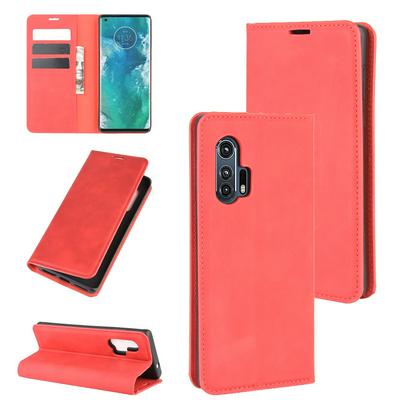 Pair Suction Open Left and Right Scratch Resistant PU Leather Phone Cover with Stand and Card Slots for Motorola Edge+ 