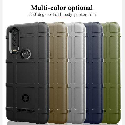 Anti-Fingerprint Anti-Slip Airbag Anti-Drop Heavy Armor Rugged Shield Matte TPU Back Cover Case for Motorola One Action