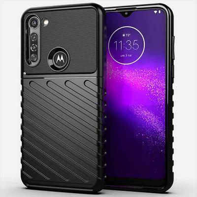 Thunder Shockproof Anti-Scratch Soft TPU Support Wireless Charging Back Cover Case for Motorola Moto G8 Power
