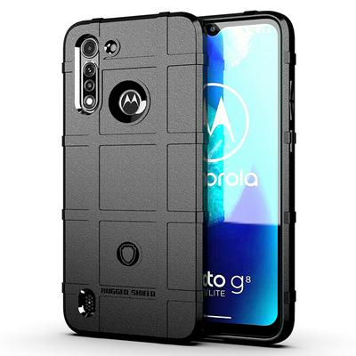 Rugged Shield Frosted Four Corners Airbag Design Non-Slip Soft TPU Back Cover Case for Motorola Moto G8 Power Lite