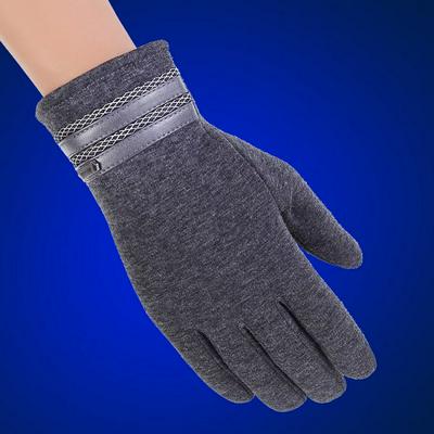 068D Men One Size Winter Windproof Warm-Keeping Full Fingers Touch Screen Gloves for Riding Shopping Camping Casual Use