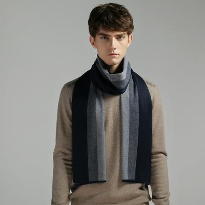 The New Men's Casual Simple Solid Color Wild Warm Scarf for Autumn and Winter 