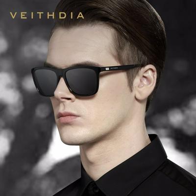 VEITHDIA 6108 Unisex Retro Aluminum + TR90 Sunglasses Polarized Lens Vintage Eyewear Accessories Sun Glasses for Men / Women 