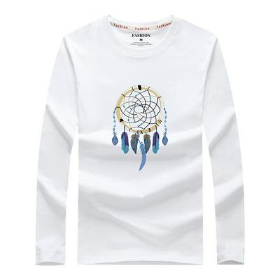 Men's Long-sleeved T-shirt Fashionable Dreamcatcher-printed Tee