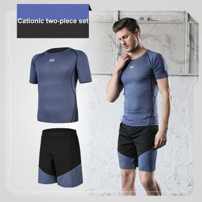Men's Leisure Outdoor Sports Quick-drying Fitness Suit Cation Short Sleeves Two-piece Set