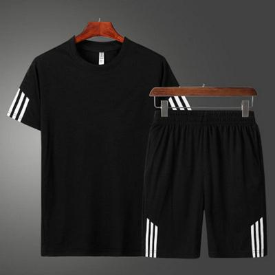 Summer Men's Korean Version Slim Short-sleeved T-shirt Shorts Tide Two-piece Casual Sportswear Suit