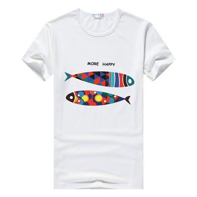 Men's Short Sleeve T-shirt Regular-fit Printed Tee - Pattern C