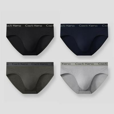 4 Pcs Man's CK Pure Cotton Classic Triangle Type Over-sized Briefs New Breathable Underpants 