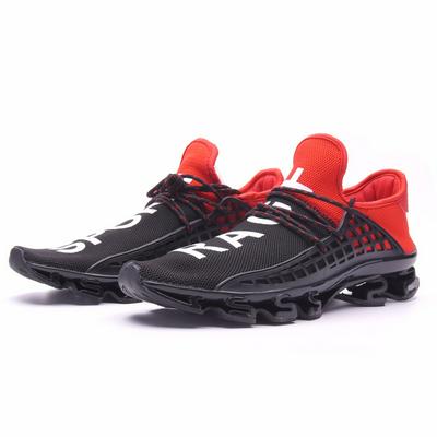 Men's Sports Running Shoes Lace-up Exercise Couple Sneakers Breathable Mesh Letter Shoes Sneakers 