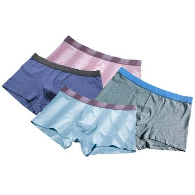 Men's Breathable U Pouch Briefs Cellulose Fiber Cotton Underpants - Blue, Dark Blue, Grey, Pink