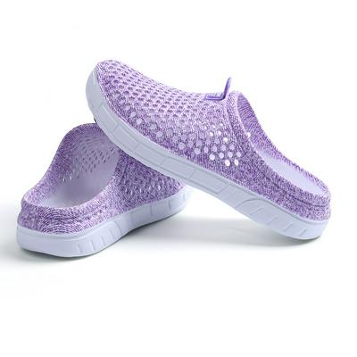 Women's Summer Slippers Non-slip Closed-toe Shoes with Shallow Edge - Purple, Pink