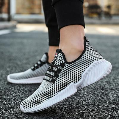 Men's Casual Sports Shoes Korean Fashion Lace UP Net Shoes Men Sneakers