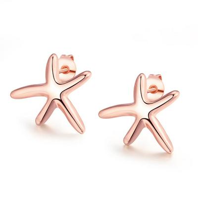 AKE024 Fashion K Gold Occident Popular Personality Starfish Ladies Stud Earrings