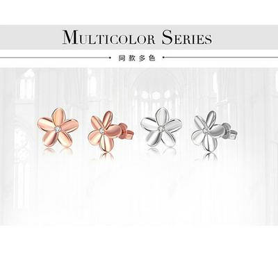 Fashion K Gold Occident Popular Simple Flower Stud Earrings Women Jewelry 