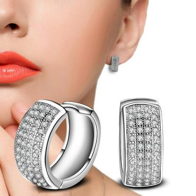 Women's Bling Earrings Multi-row Zircon-studded Earrings