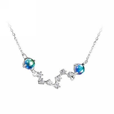 7425 Jewelry Necklace for Women Astrology Choker Silver Plated Lucky Seven Stars Necklace