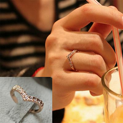 Heart Shaped Ring Shiny Slim Plated Jewelry Ring for Birthday Engagement 