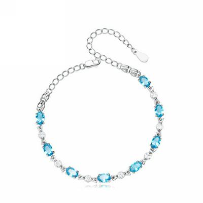 YB0175 Sterling silver Simple zircon bracelet, hand chain  type romantic partner bracelet,for women bracelet