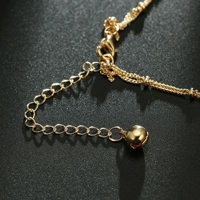 Shiny Ankle Bracelet with Extender and Four Butterflies Attaching on 