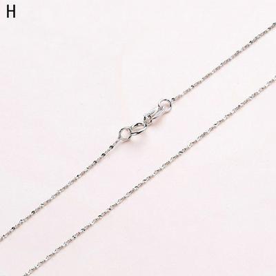 S925 Sterling Silver Necklace S925 3MM Figaro Chain Italian Necklace For Men & Women Lobster Claw Clasp