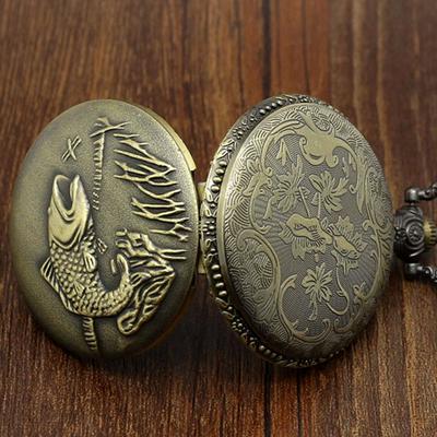 Vintage Pocket Watches Men's Watch Pocket Watch Fish Fishing Fob Watch Nurse Watch  