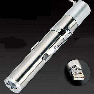 FLK-011 2W Multi-Function Money Detector + Illumination + Infrared Light USB Rechargeable Flashlight