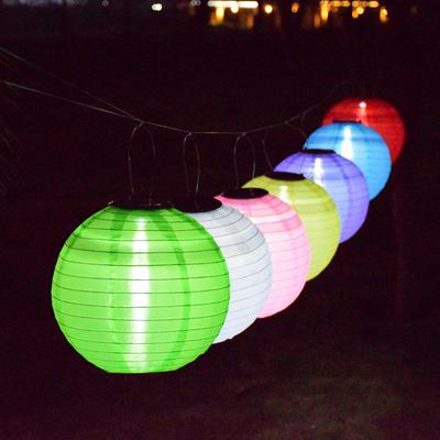 Waterproof Outdoor Garden Solar Light LED Festival Wedding Lantern Hanging Solar Night Lamp 7 Colors Landscape Lighting