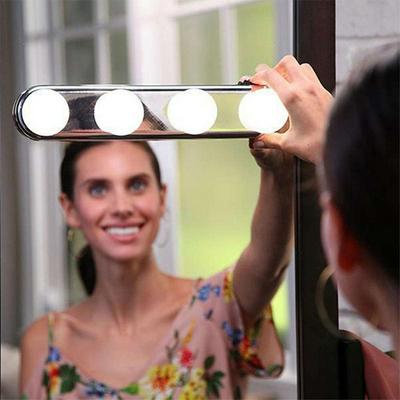 Four Bulb Mirror Headlights Makeup Light Portable LED Fill Light Makeup Lamp