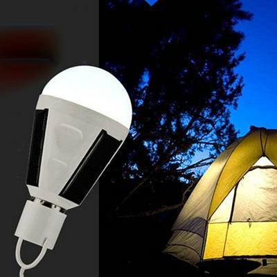 E27 Rechargeable Led Solar Lamp 7W 12W 85-265V Waterproof Portable Emergency Solar Powered LED Bulb for Outdoor Camping Hiking Fishing Tent 