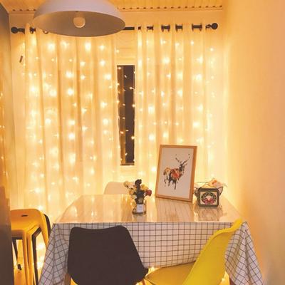 Decorative LED Stars Lamp USB Remote Copper Wire Curtain Light Strings 