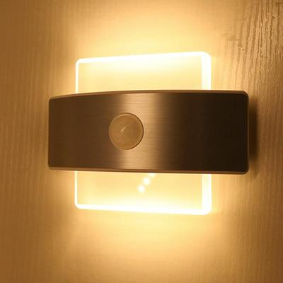 Modern LED Wall Light Aluminum Alloy Motion-sensoring Lamp USB Powered