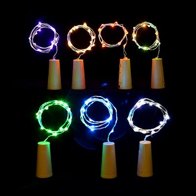 1/1.5/2/3m Glass Wine Bottle Stopper Shaped Copper Wire LED String Light Christmas Party Weddings Valentine's Day Decoration 
