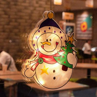 Window Stickers Christmas Atmosphere Curtain Window Room Decoration LED Color Lamp Sucker Hanging Lights