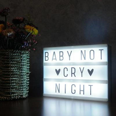 LED Combination Night Light Box Lamp DIY Letters Cards USB Powered Cinema Lightbox