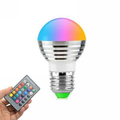 16 Colors RGB Christmas Decor Atmosphere LED Night Light E27 3W 110V-220V Spot Lamp + IR Remote