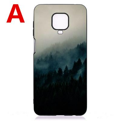 Black Background Pattern Scratch Resistant Soft TPU Back Cover Phone Case for Xiaomi Redmi Note 9/Redmi 10X 4G