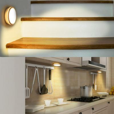 1.2W USB Charging Motion Sensor LED Human Body Induction Wall Scone Bedside Light Control Infrared Dual Function Night Light for Hallway Closet Stair